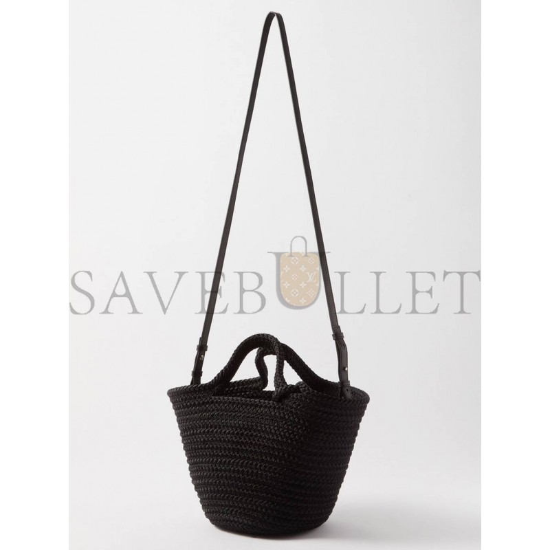 BALENCIAGA BLACK IBIZA WOVEN BASKET BAG MATCHESFASHION US (30.4*19.8*15.2cm)