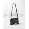 BALENCIAGA BLACK DOWNTOWN XS CROCODILE-EFFECT LEATHER BAG  MATCHESFASHION US (25.4*15*6cm)