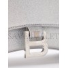 BALENCIAGA SILVER HOURGLASS XS GLITTER FAUX-LEATHER BAG MATCHESFASHION US (19*12*6.6cm)