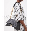 BALENCIAGA BLACK DOWNTOWN M CHAIN-HANDLE LEATHER SHOULDER BAG MATCHESFASHION US (33*20.3*14.5cm)