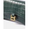 BALENCIAGA GREEN CRUSH XS CROCODILE-EFFECT LEATHER CROSS-BODY BAG MATCHESFASHION US (21.5*11*5cm)