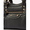 BALENCIAGA BLACK NEO CLASSIC MINI STUDDED LEATHER BAG MATCHESFASHION US (38.1*28*14cm)