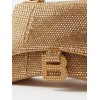 BALENCIAGA GOLD HOURGLASS XS CRYSTAL-EMBELLISHED HANDBAG MATCHESFASHION US (19*12.1*7.6cm)