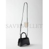 BALENCIAGA BLACK HOURGLASS XS  CROCODILE-EFFECT LEATHER BAG  MATCHESFASHION US (19*12*6.6cm)