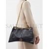 BALENCIAGA BLACK CRUSH LARGE CRACKLED-LEATHER SHOULDER BAG MATCHESFASHION US (39.3*24.8*12.7cm)