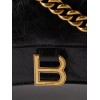 BALENCIAGA BLACK CRUSH LARGE CRACKLED-LEATHER SHOULDER BAG MATCHESFASHION US (39.3*24.8*12.7cm)