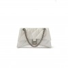 BALENCIAGA WHITE CRUSH S QUILTED CREASED-LEATHER SHOULDER BAG MATCHESFASHION US (25*14.9*10cm)