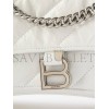 BALENCIAGA WHITE CRUSH S QUILTED CREASED-LEATHER SHOULDER BAG MATCHESFASHION US (25*14.9*10cm)