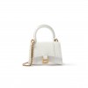 BALENCIAGA WHITE HOURGLASS MINI CROCODILE-EFFECT CROSS-BODY BAG MATCHESFASHION US (12*8*4.6cm)