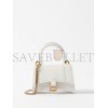 BALENCIAGA WHITE HOURGLASS MINI CROCODILE-EFFECT CROSS-BODY BAG MATCHESFASHION US (12*8*4.6cm)