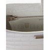 BALENCIAGA WHITE XX BB-LOGO CROCODILE-EFFECT LEATHER SHOULDER BAG MATCHESFASHION US (22.8*16.5*4cm)