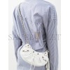 BALENCIAGA WHITE LE CAGOLE XS STUDDED LEATHER SHOULDER BAG MATCHESFASHION US (25.6*11.4*7.3cm)