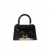 BALENCIAGA BLACK HOURGLASS XS CROCODILE-EFFECT LEATHER BAG  MATCHESFASHION US (19*12.1*7.6cm)