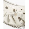 BALENCIAGA WHITE LE CAGOLE XS STUDDED LEATHER SHOULDER BAG  MATCHESFASHION US (25.6*11.4*7.3cm)