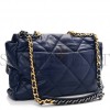 CHANEL GOATSKIN QUILTED MAXI CHANEL 19 FLAP BLUE GOLD HARDWARE (36*24*10cm) CHANEL GOATSKIN QUILTED MAXI CHANEL 19 FLAP BLUE GOLD HARDWARE (36*24*10cm)