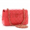 CHANEL LAMBSKIN QUILTED MINI RECTANGULAR FLAP RED (20*12*6cm) CHANEL LAMBSKIN QUILTED MINI RECTANGULAR FLAP RED (20*12*6cm)