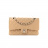 CHANEL CAVIAR QUILTED MEDIUM DOUBLE FLAP BEIGE CLAIR SILVER HARDWARE (25*15*7cm) CHANEL CAVIAR QUILTED MEDIUM DOUBLE FLAP BEIGE CLAIR SILVER HARDWARE (25*15*7cm)