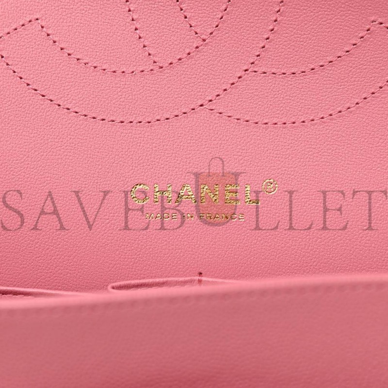CHANEL CAVIAR QUILTED JUMBO DOUBLE FLAP DARK PINK ROSE GOLD HARDWARE (30*19*9cm) CHANEL CAVIAR QUILTED JUMBO DOUBLE FLAP DARK PINK ROSE GOLD HARDWARE (30*19*9cm)
