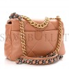 CHANEL LAMBSKIN QUILTED MEDIUM CHANEL 19 FLAP LIGHT BROWN GOLD HARDWARE (25*17*8cm) CHANEL LAMBSKIN QUILTED MEDIUM CHANEL 19 FLAP LIGHT BROWN GOLD HARDWARE (25*17*8cm)