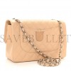 CHANEL CAVIAR QUILTED JUMBO DOUBLE FLAP BEIGE SILVER HARDWARE (30*19*9cm) CHANEL CAVIAR QUILTED JUMBO DOUBLE FLAP BEIGE SILVER HARDWARE (30*19*9cm)