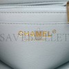 CHANEL LAMBSKIN QUILTED MINI TOP HANDLE RECTANGULAR FLAP LIGHT BLUE ROSE GOLD HARDWARE (19*12*6cm) CHANEL LAMBSKIN QUILTED MINI TOP HANDLE RECTANGULAR FLAP LIGHT BLUE ROSE GOLD HARDWARE (19*12*6cm)
