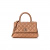 CHANEL CAVIAR QUILTED MINI COCO HANDLE FLAP BROWN ROSE GOLD HARDWARE (23*15*10cm) CHANEL CAVIAR QUILTED MINI COCO HANDLE FLAP BROWN ROSE GOLD HARDWARE (23*15*10cm)