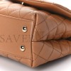 CHANEL CAVIAR QUILTED MINI COCO HANDLE FLAP BROWN ROSE GOLD HARDWARE (23*15*10cm) CHANEL CAVIAR QUILTED MINI COCO HANDLE FLAP BROWN ROSE GOLD HARDWARE (23*15*10cm)