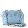 CHANEL LAMBSKIN QUILTED MEDIUM CHANEL 19 FLAP LIGHT BLUE SILVER HARDWARE (25*17*8cm) CHANEL LAMBSKIN QUILTED MEDIUM CHANEL 19 FLAP LIGHT BLUE SILVER HARDWARE (25*17*8cm)