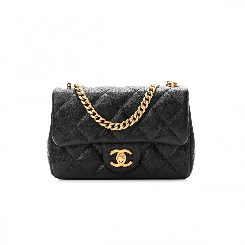CHANEL CAVIAR QUILTED SWEETHEART MINI RECTANGULAR FLAP BLACK GOLD HARDWARE (18*12*6cm) CHANEL CAVIAR QUILTED SWEETHEART MINI RECTANGULAR FLAP BLACK GOLD HARDWARE (18*12*6cm)