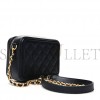 CHANEL CAVIAR QUILTED CC FILIGREE VANITY CLUTCH WITH CHAIN BLACK (14*10*6cm)