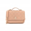 CHANEL CAVIAR QUILTED MEDIUM BUSINESS AFFINITY FLAP BEIGE GOLD HARDWARE (22*16*7cm)