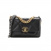 CHANEL LAMBSKIN QUILTED MEDIUM CHANEL 19 FLAP BLACK GOLD HARDWARE (25*16*7cm) CHANEL LAMBSKIN QUILTED MEDIUM CHANEL 19 FLAP BLACK GOLD HARDWARE (25*16*7cm)