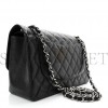CHANEL CAVIAR QUILTED JUMBO DOUBLE FLAP BLACK SILVER HARDWARE (30*20*9cm) CHANEL CAVIAR QUILTED JUMBO DOUBLE FLAP BLACK SILVER HARDWARE (30*20*9cm)