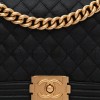 CHANEL CAVIAR QUILTED MEDIUM BOY FLAP BLACK ROSE GOLD HARDWARE (25*15*9cm)