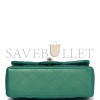 CHANEL MINI RECTANGULAR FLAP BAG GREEN IRIDESCENT QUILTED LAMBSKIN LIGHT GOLD HARDWARE (20*13*6cm)