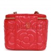 CHANEL CAMELLIA MINI VANITY CASE RED LAMBSKIN LIGHT GOLD HARDWARE (11*9*8cm) CHANEL CAMELLIA MINI VANITY CASE RED LAMBSKIN LIGHT GOLD HARDWARE (11*9*8cm)