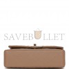 CHANEL SMALL CLASSIC DOUBLE FLAP DARK BEIGE CAVIAR LIGHT GOLD HARDWARE (23*13*6cm)