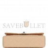 CHANEL MEDIUM CLASSIC DOUBLE FLAP BAG BEIGE CAVIAR SILVER HARDWARE (25*15*7cm) CHANEL MEDIUM CLASSIC DOUBLE FLAP BAG BEIGE CAVIAR SILVER HARDWARE (25*15*7cm)