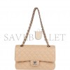 CHANEL MEDIUM CLASSIC DOUBLE FLAP BAG BEIGE CAVIAR SILVER HARDWARE (25*15*7cm) CHANEL MEDIUM CLASSIC DOUBLE FLAP BAG BEIGE CAVIAR SILVER HARDWARE (25*15*7cm)