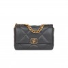CHANEL MEDIUM 19 FLAP BAG GREY CALFSKIN MIXED HARDWARE (25*16*9cm) CHANEL MEDIUM 19 FLAP BAG GREY CALFSKIN MIXED HARDWARE (25*16*9cm)