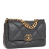 CHANEL MEDIUM 19 FLAP BAG GREY CALFSKIN MIXED HARDWARE (25*16*9cm) CHANEL MEDIUM 19 FLAP BAG GREY CALFSKIN MIXED HARDWARE (25*16*9cm)