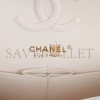 CHANEL SMALL CLASSIC DOUBLE FLAP WHITE CAVIAR  GOLD HARDWARE (23*13*6cm)