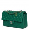 CHANEL SMALL CLASSIC DOUBLE FLAP BAG GREEN LAMBSKIN LIGHT GOLD HARDWARE (23*13*6cm) CHANEL SMALL CLASSIC DOUBLE FLAP BAG GREEN LAMBSKIN LIGHT GOLD HARDWARE (23*13*6cm)