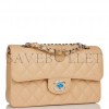 CHANEL SMALL CLASSIC DOUBLE FLAP BAG BEIGE CAVIAR SILVER HARDWARE (23*13*6cm) CHANEL SMALL CLASSIC DOUBLE FLAP BAG BEIGE CAVIAR SILVER HARDWARE (23*13*6cm)