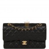 CHANEL MEDIUM CLASSIC DOUBLE FLAP BAG BLACK QUILTED CAVIAR GOLD HARDWARE (25*15*7cm) CHANEL MEDIUM CLASSIC DOUBLE FLAP BAG BLACK QUILTED CAVIAR GOLD HARDWARE (25*15*7cm)