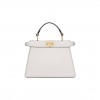 FENDI PEEKABOO ISEEU PETITE - WHITE PADDED NAPPA LEATHER BAG 8BN335ABVEF0QVL (20*15.5*11cm)