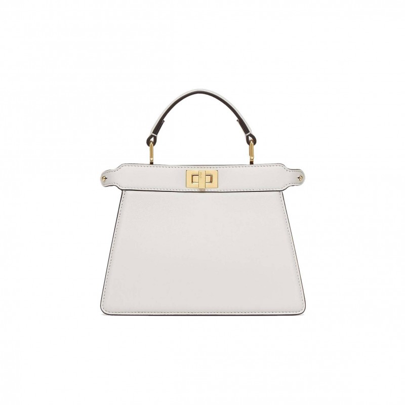 FENDI PEEKABOO ISEEU PETITE - WHITE PADDED NAPPA LEATHER BAG 8BN335ABVEF0QVL (20*15.5*11cm)