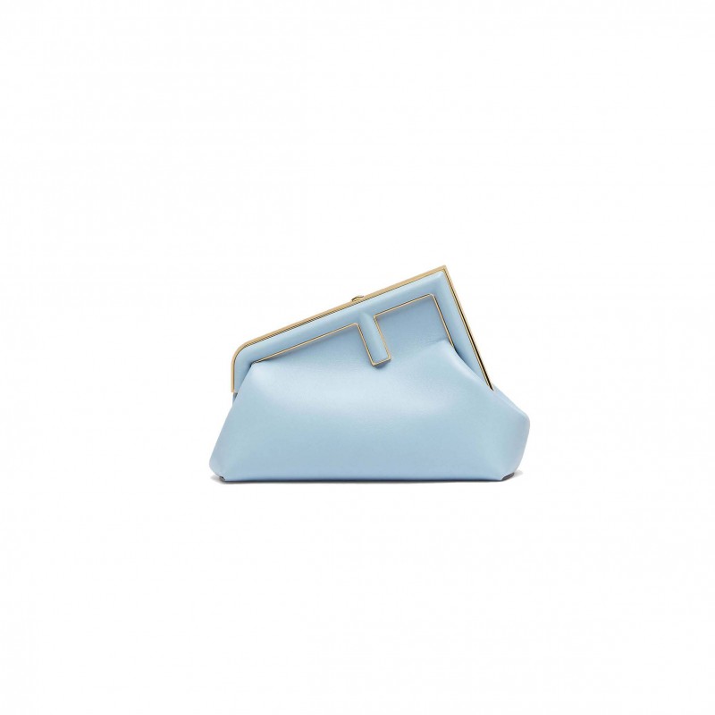 FENDI FIRST SMALL - LIGHT BLUE LEATHER BAG 8BP129ABVEF1993 (26*18*9.5cm)