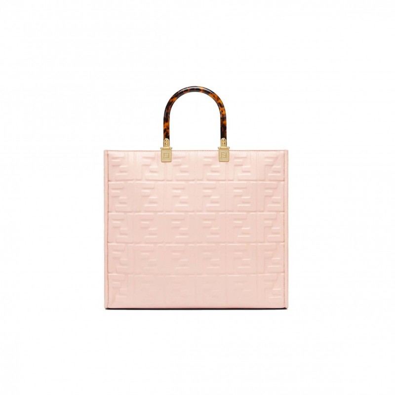 FENDI SUNSHINE MEDIUM - PINK LEATHER SHOPPER 8BH386AMCVF0J2F (35*31*17cm)