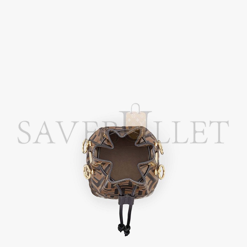 FENDI MON TRESOR - BROWN LEATHER MINI BAG 8BS010A659F13VK (18*12*10cm)